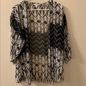 Black and white kimono